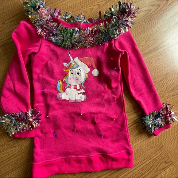 THE UGLY HOLIDAYS 🦄🎄Light Up Unicorn Tunic Sweatshirt - Picture 11 of 11